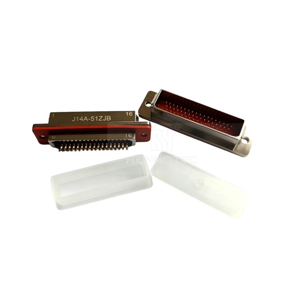 J14 Series J14A Metal Shell 51pin Micro-D MIL-Spec Male Socket J14A-51ZJB