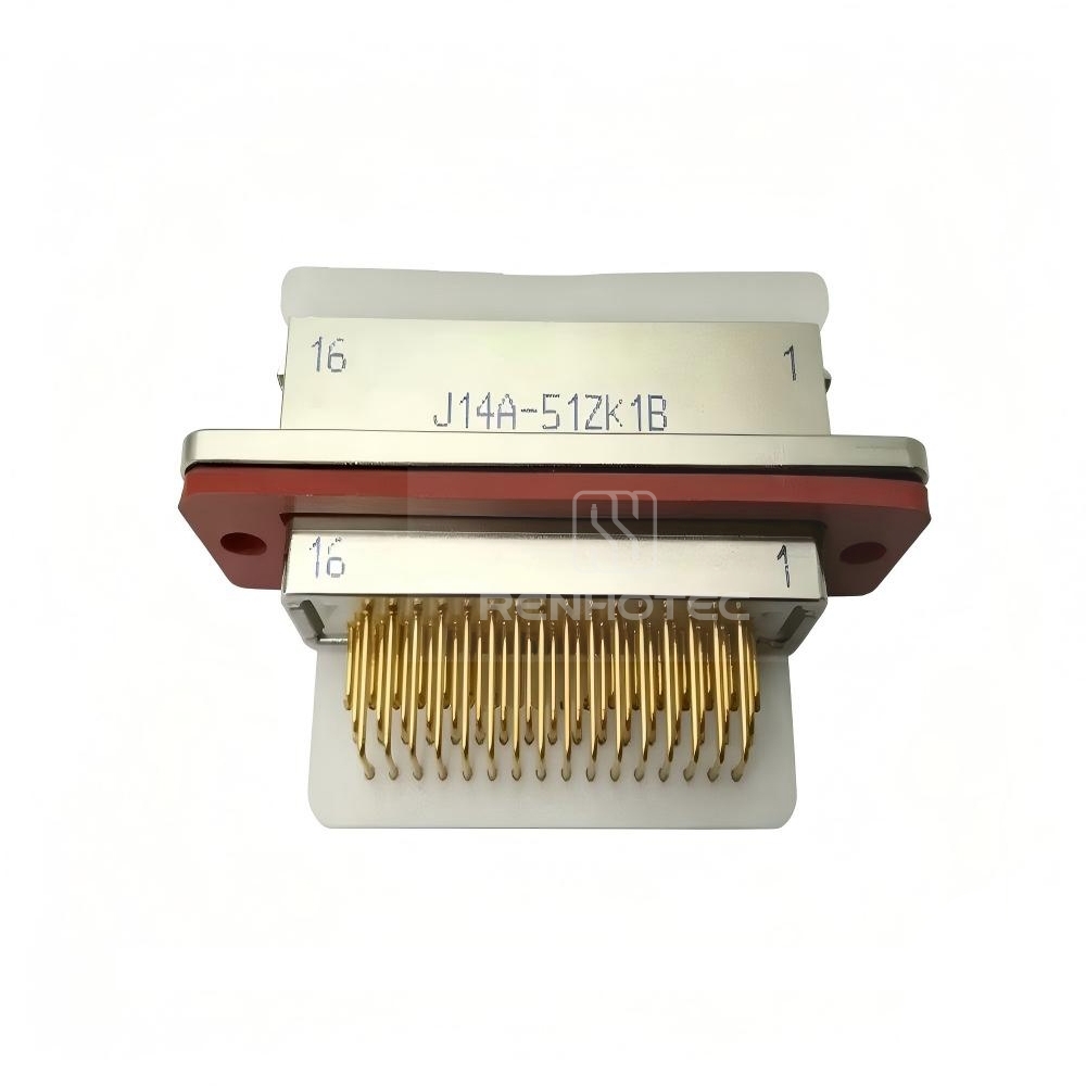 J14 Series J14A Metal Shell 51pin Micro-D MIL-Spec Female Socket, Straight PCB Mount, extended version J14A-51ZK3B