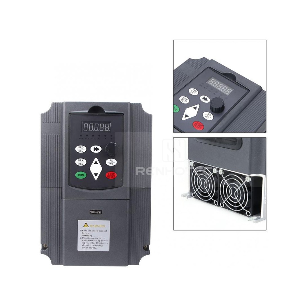 5.5kW 7.5HP 220V Single Phase to 3 Phase Variable Frequency Drive for Motors, Pumps & Fans