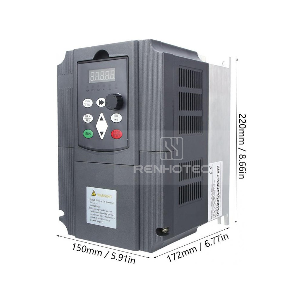 5.5kW 7.5HP 220V Single Phase to 3 Phase Variable Frequency Drive for Motors, Pumps & Fans - Image 2