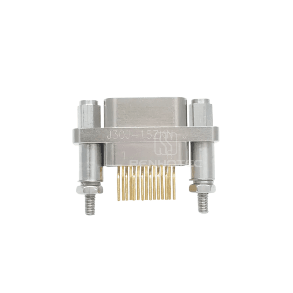 J30J(MIL-DTL-83513 / MDM) Metal Shell 21pin Straight PCB Micro-D MIL-Spec Female Connector, 1.27x2.54mm Grid