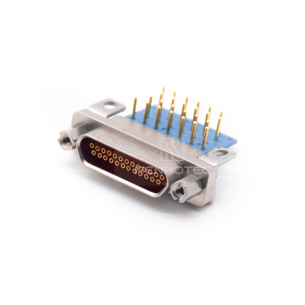 J30J(MIL-DTL-83513 / MDM) Metal Shell 21pin 90 Degree PCB Micro-D MIL-Spec Female Connector, 1.27x2.54mm Grid - Image 2