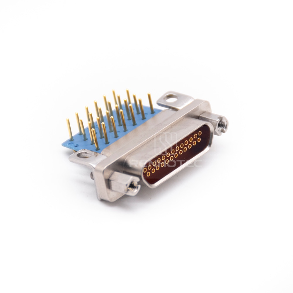 J30J(MIL-DTL-83513 / MDM) Metal Shell 21pin 90 Degree PCB Micro-D MIL-Spec Female Connector, 1.27x2.54mm Grid - Image 3