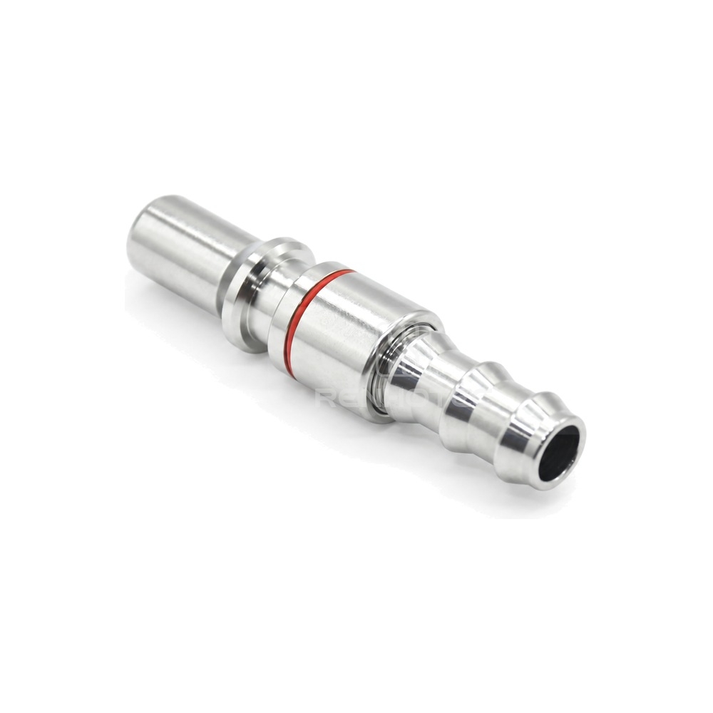 UQD08 Plug, OCP Standard Liquid Cooling Connector, Stainless Steel 316L, 5/8" Hose Barb - Image 2