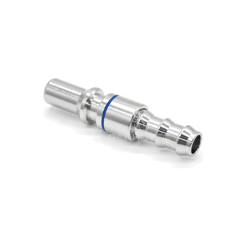UQD08 Plug, OCP Standard Liquid Cooling Connector, Stainless Steel 316L, 5/8" Hose Barb - Image 3
